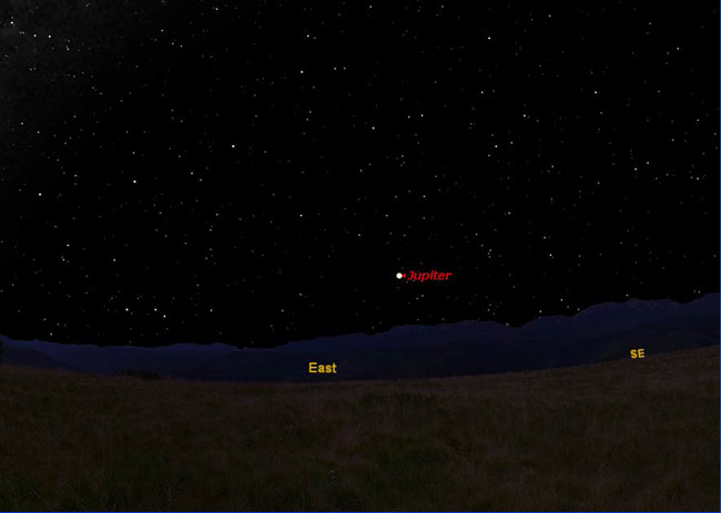 Jupiter Dazzles In the Night Sky